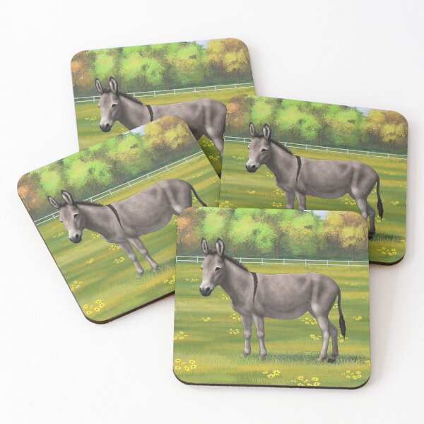 Item preview, Cute Gray Donkey in Summer Pasture designed and sold by csforest.