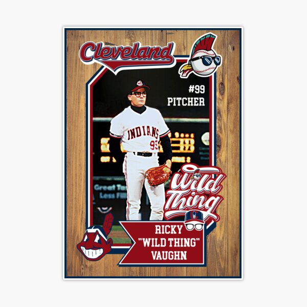 Ricky Wild Thing Vaughn Trading Card Sticker for Sale by alhern67
