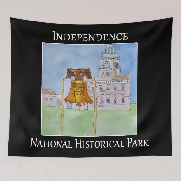 Item preview, Independance National Historic Park in Philadelphia, with the Liberty Bell showing in the background and Independance Hall in the background designed and sold by welshdesigns.