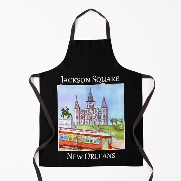 Item preview, Jackson Square in New Orleans, with the famous streetcar in the foreground- WelshDesigns designed and sold by welshdesigns.