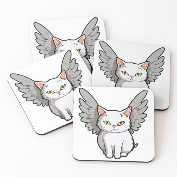Item preview, White cat with angel's wings designed and sold by Zoondertt.