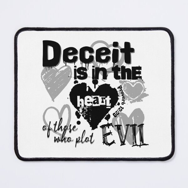 Item preview, Deceit Is In The Heart Of Those Who Plot Evil - Torah Bible Design - TorahWear designed and sold by Andrew Carter.