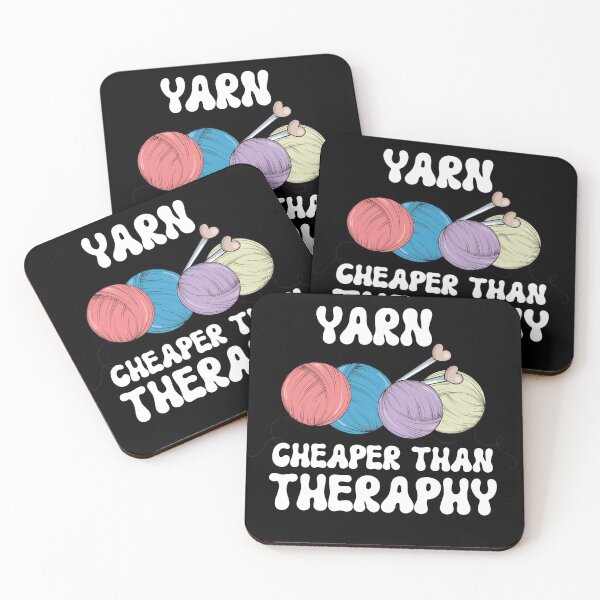 Item preview, Yarn Cheaper Than Therapy - A Humorous Reminder to Knit and Unwind designed and sold by Med ing.