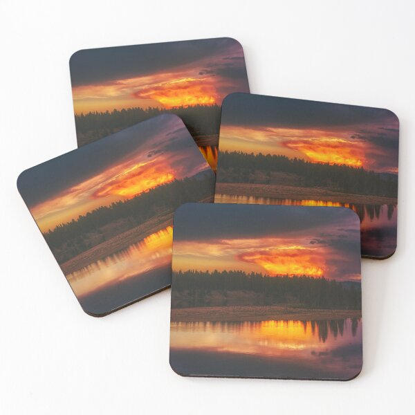 Item preview, Sunset During a Supercell Storm at Fishing Bridge, Yellowstone National Park designed and sold by Cryogenics.