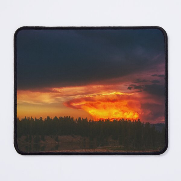 Item preview, Sunset During a Supercell Storm at Fishing Bridge, Yellowstone National Park designed and sold by Cryogenics.