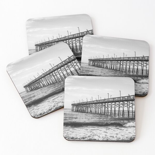 Item preview, Ocean Isle Fishing Pier Black and White designed and sold by Bill Slader.