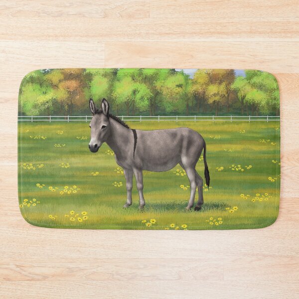 Item preview, Cute Gray Donkey in Summer Pasture designed and sold by csforest.