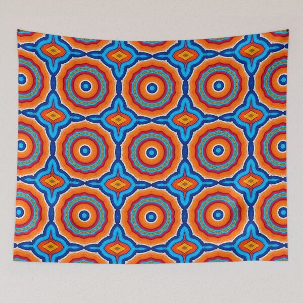 Artikelvorschau, Brightly Dyed Colorful Fabric Kaleidoscope Pattern 58 entworfen und verkauft von Swabcraft.
