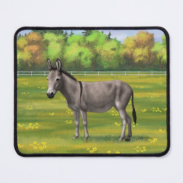 Item preview, Cute Gray Donkey in Summer Pasture designed and sold by csforest.