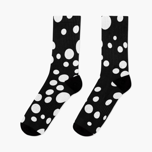 Artikelvorschau, Weißes Polkadot-Schwarzmuster entworfen und verkauft von WaffleWearables.