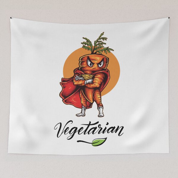 Item preview, Vegetarian Angry Carrot  Foodietoon I Love Vegetables designed and sold by ProjectX23.