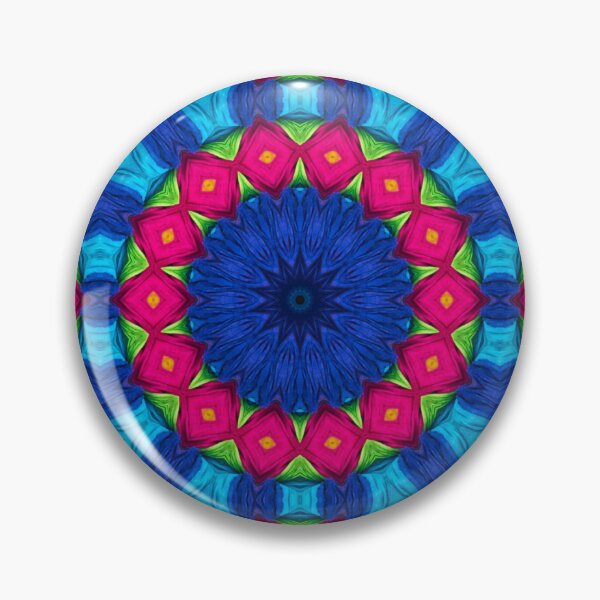 Artikelvorschau, Brightly Dyed Colorful Fabric Kaleidoscope Pattern 63 entworfen und verkauft von Swabcraft.
