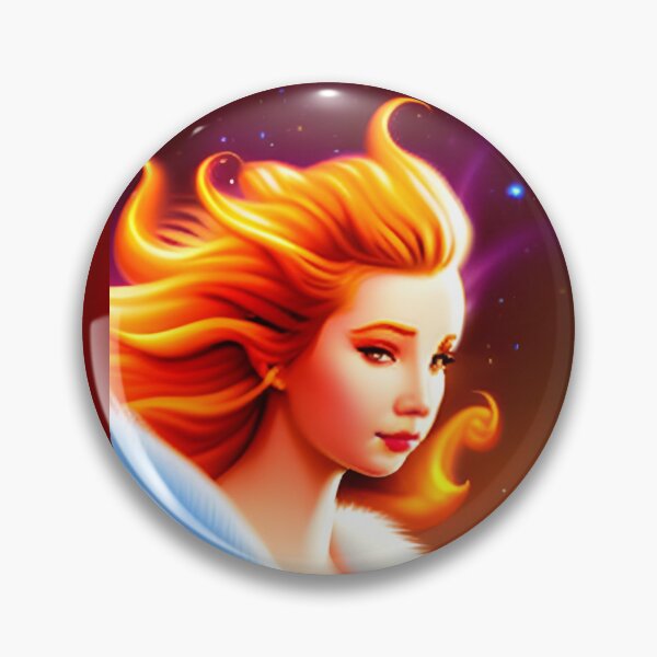 Item preview, Firey Colored Hair Girl in space  designed and sold by technewszone.