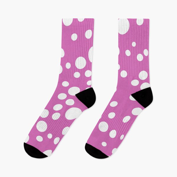 Artikelvorschau, Weißes Polkadot-Rosamuster entworfen und verkauft von WaffleWearables.