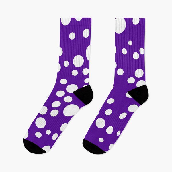 Artikelvorschau, Lila Muster des weißen Polkadot entworfen und verkauft von WaffleWearables.