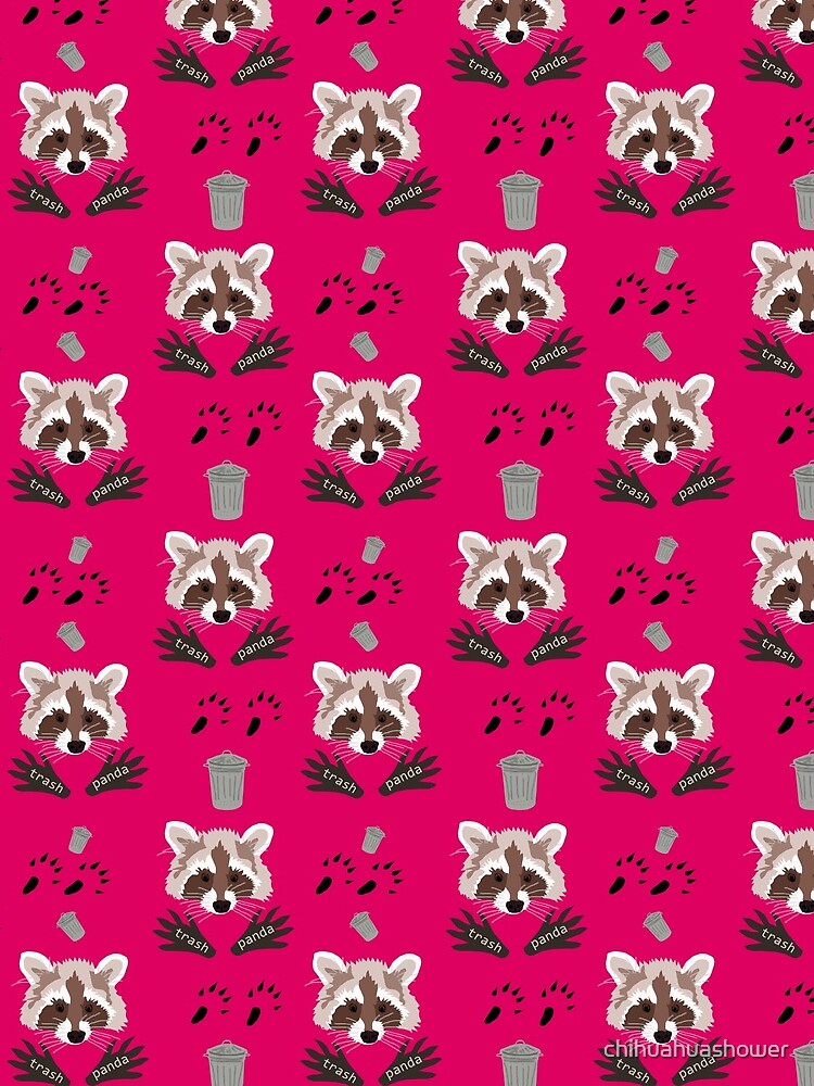 Racoons on pink by chihuahuashower