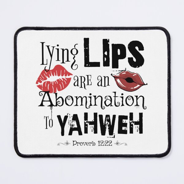 Item preview, Lying Lips Are An Abomination To YAHWEH - Torah Bible Design - TorahWear designed and sold by Andrew Carter.