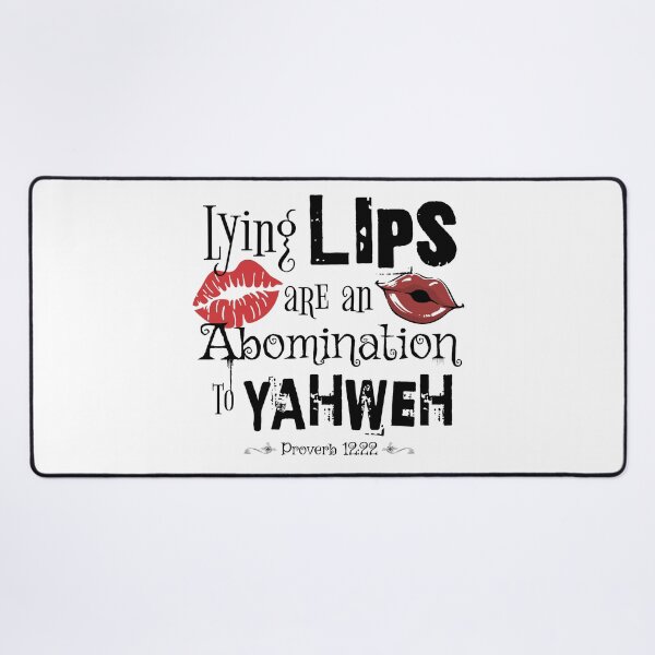 Item preview, Lying Lips Are An Abomination To YAHWEH - Torah Bible Design - TorahWear designed and sold by Andrew Carter.