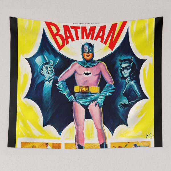 Item preview, Superhero Comic Book 1966 French Alternative Movie Poster designed and sold by BetterDaze.