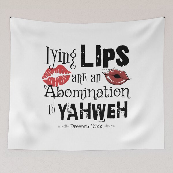 Item preview, Lying Lips Are An Abomination To YAHWEH - Torah Bible Design - TorahWear designed and sold by Andrew Carter.