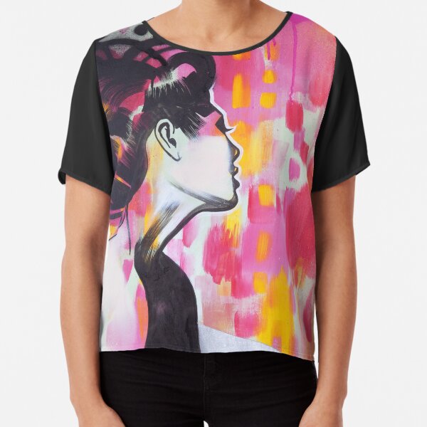 Neon Geisha Chiffon Top