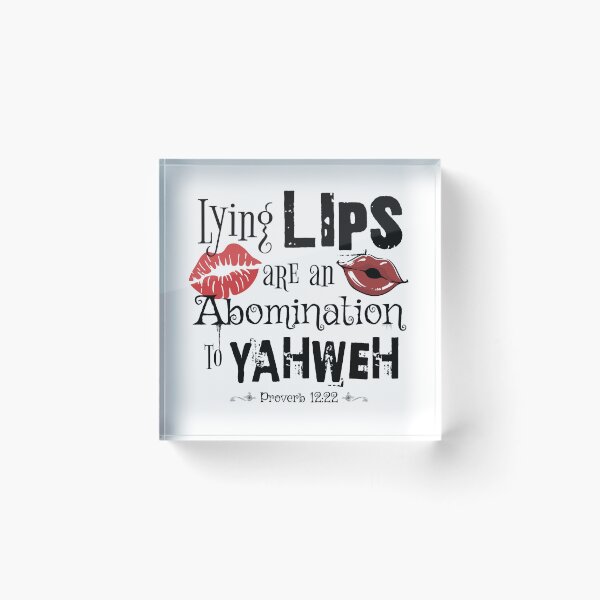 Item preview, Lying Lips Are An Abomination To YAHWEH - Torah Bible Design - TorahWear designed and sold by Andrew Carter.