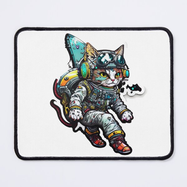 Item preview, sticker cat astronaut designed and sold by Ominido.