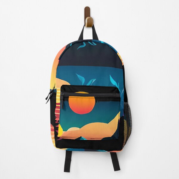 Item preview, A Mountainous Sunrise - Geometric Shapes and Bold Colors Illuminate the Scene designed and sold by GalihDA.