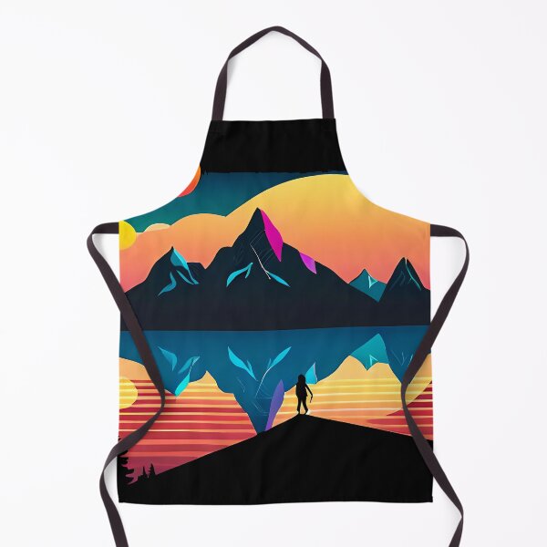 Item preview, A Mountainous Sunrise - Geometric Shapes and Bold Colors Illuminate the Scene designed and sold by GalihDA.
