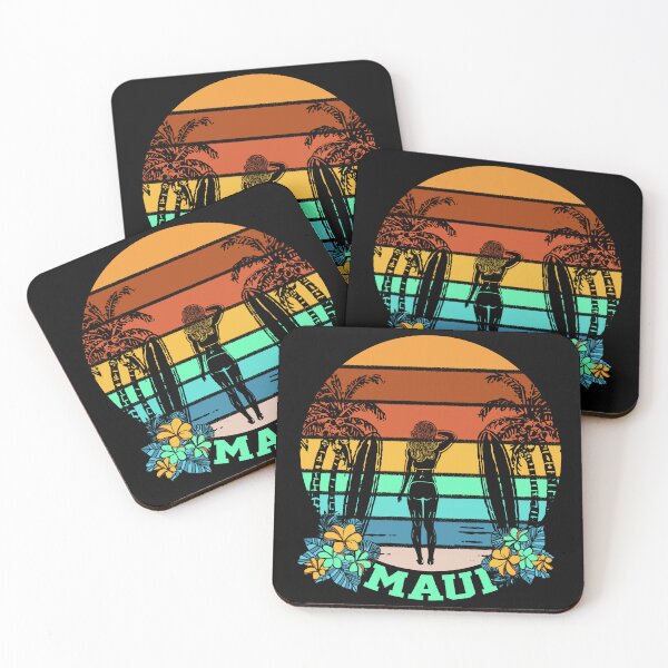 Item preview, Maui Retro Surfer Girl Circular Design designed and sold by sunnthreads.