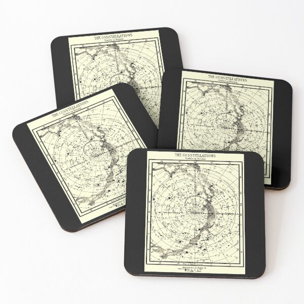 Item preview,  STAR CONSTELLATIONS : Vintage Restored British Galaxy Chart Map designed and sold by posterbobs.