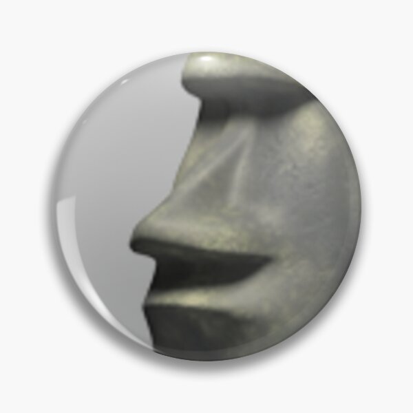 Moai Emoji Pin for Sale by tutorvein