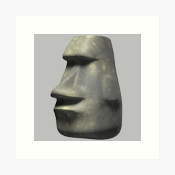 Moai Emoji Metal Prints for Sale