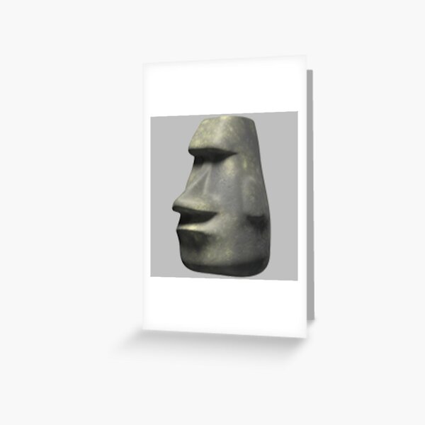 Moai Emoji Greeting Cards for Sale