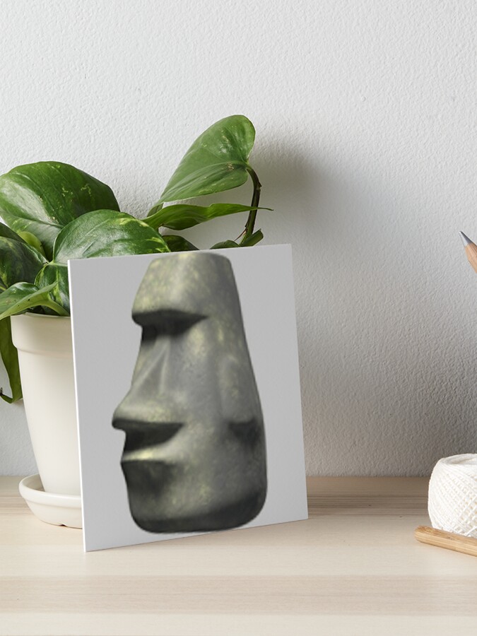 Moai Emoji Metal Print for Sale by tutorvein