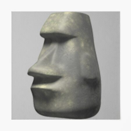 Moyai Moai Easter Island Head Emoji Art Board Print for Sale by donbass