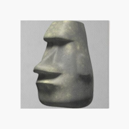 Moai Emoji Metal Print for Sale by tutorvein