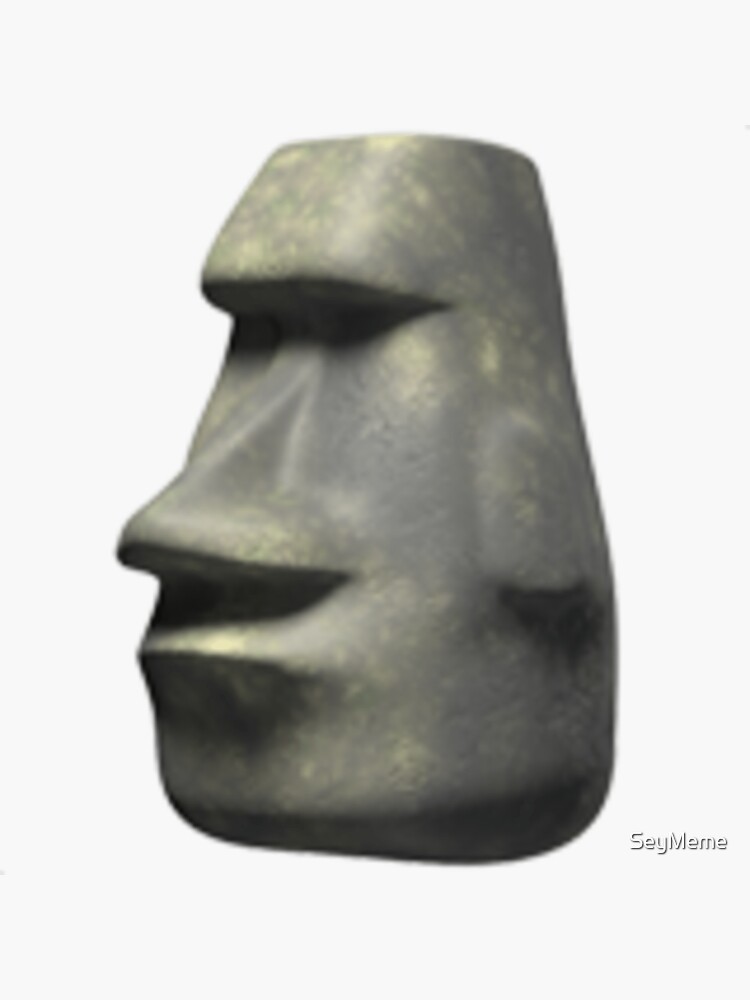 Moai emoji Sticker for Sale by SeyMeme