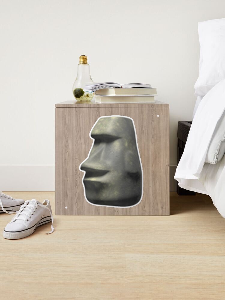 Moai emoji Sticker for Sale by SeyMeme