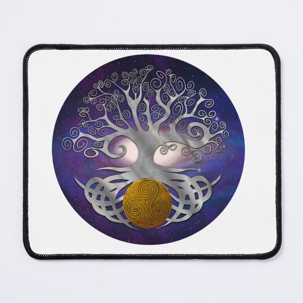 Item preview, Tree of life holding triskellion 1 silver purple galaxy variant designed and sold by Donkjonk.