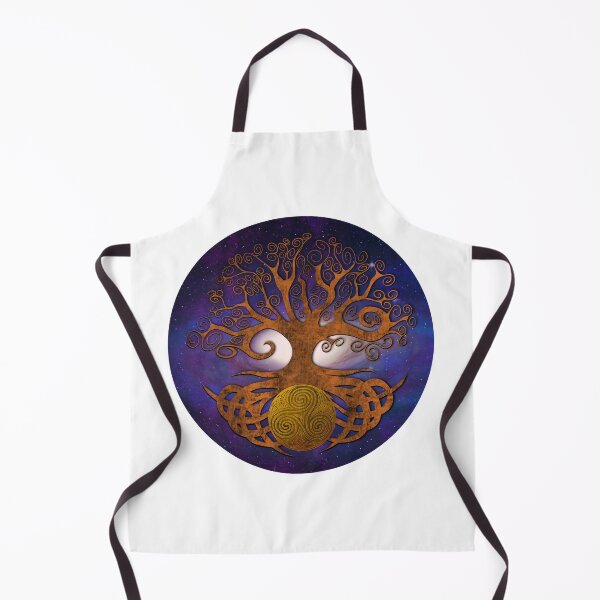 Item preview, Tree of life holding triskellion 1 wooden purple galaxy variant designed and sold by Donkjonk.