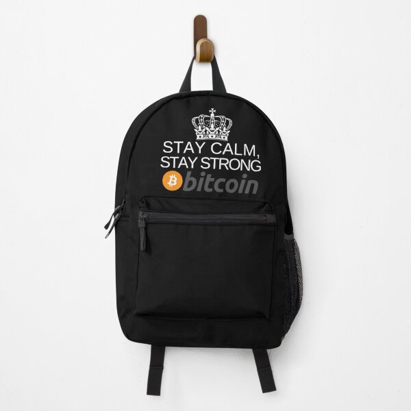 Item preview, Stay Calm Stay Strong Bitcoin, HODL Crypto, DeFi, Blockchain designed and sold by Cryptohaven.