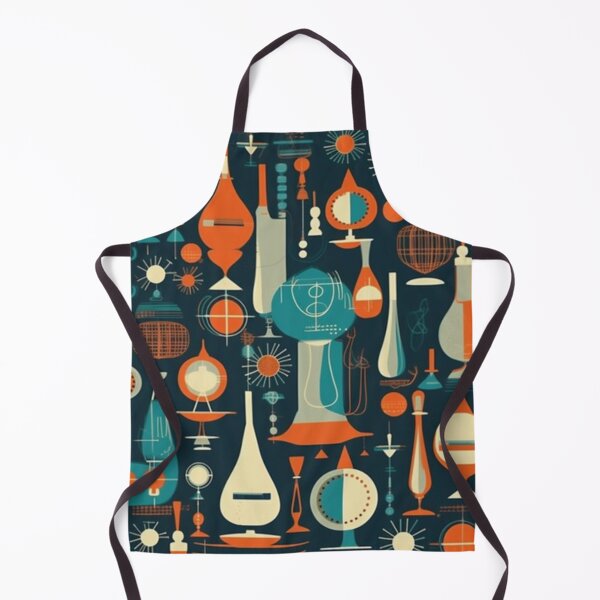 Item preview, Vintage Science Inspired Retro Midcentury Modern Atomic Art Pattern Reminiscent of Vintage Glass Science Beakers and Vintage Science Equipment designed and sold by Step, Repeat.