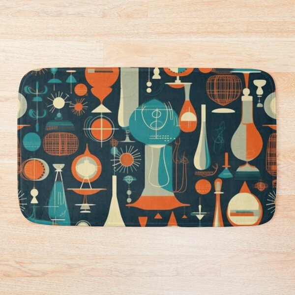 Item preview, Vintage Science Inspired Retro Midcentury Modern Atomic Art Pattern Reminiscent of Vintage Glass Science Beakers and Vintage Science Equipment designed and sold by Step, Repeat.