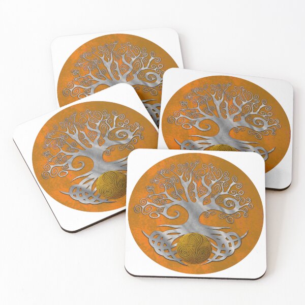 Item preview, Tree of life holding triskellion 1 orange silver variant designed and sold by Donkjonk.