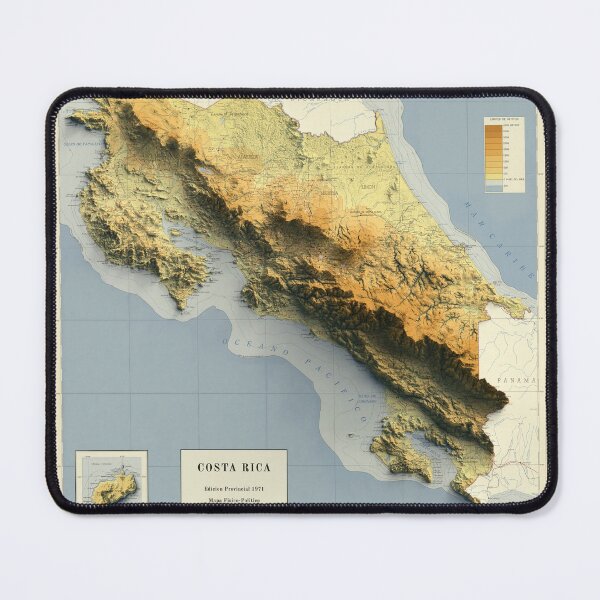 Item preview, 1971 Costa Rica Relief Map 3D digitally-rendered designed and sold by ThinkAboutMaps.