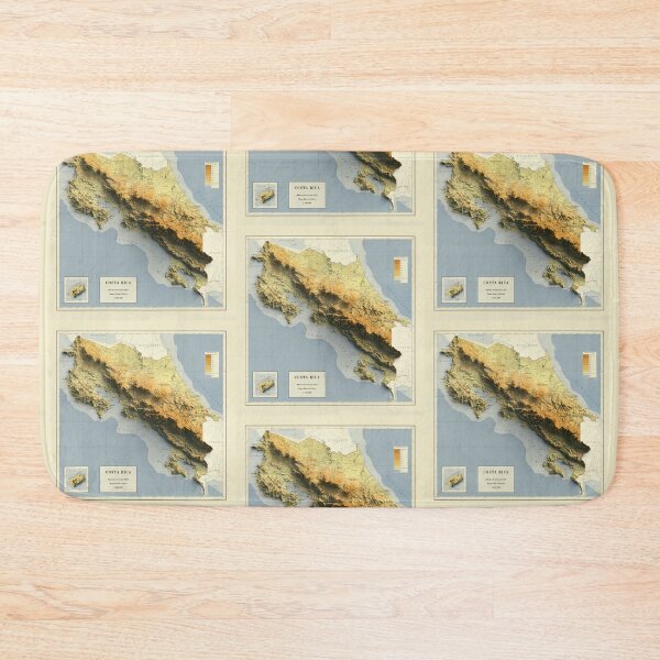 Item preview, 1971 Costa Rica Relief Map 3D digitally-rendered designed and sold by ThinkAboutMaps.