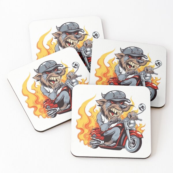 Item preview, biker wolf designed and sold by MarcaLeo.