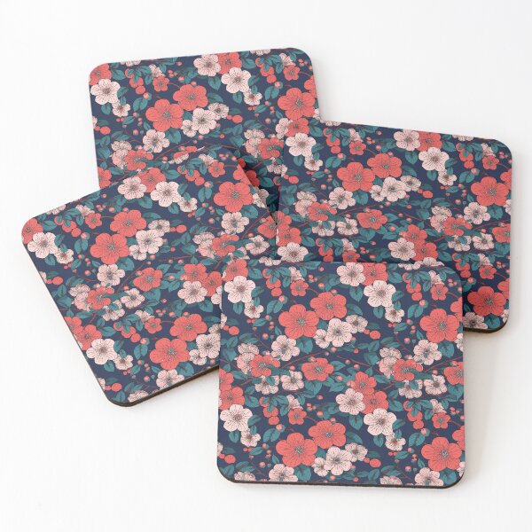 Item preview, Dark Japanese Sakura Floral Pattern  designed and sold by StudioTokyo.