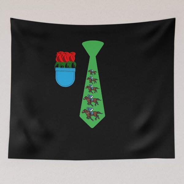 Item preview, Funny Horse Racing costume race horse tie funny tie costume roses in pocket designed and sold by Artstastic.
